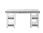 Noralie Clear Glass, Mirrored & Faux Diamonds Writing Desk Model 93112 By ACME Furniture